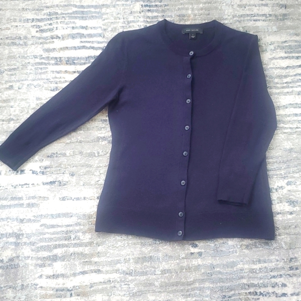 Ann Taylor navy cardigan